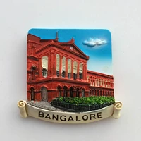 qiqipp india garden city bangalore landmark travel memorial hand painted magnet fridge magnet
