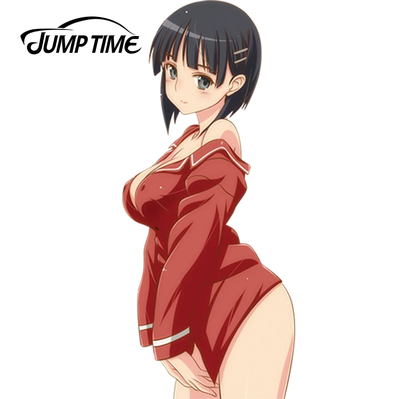 JumpTime 13 см x 5,6 см, сексуальная красота, киригая сугуха, аниме, меч, искусство онлайн, мультфильм, искусство, аксессуары для автомобильного бампера, наклейки