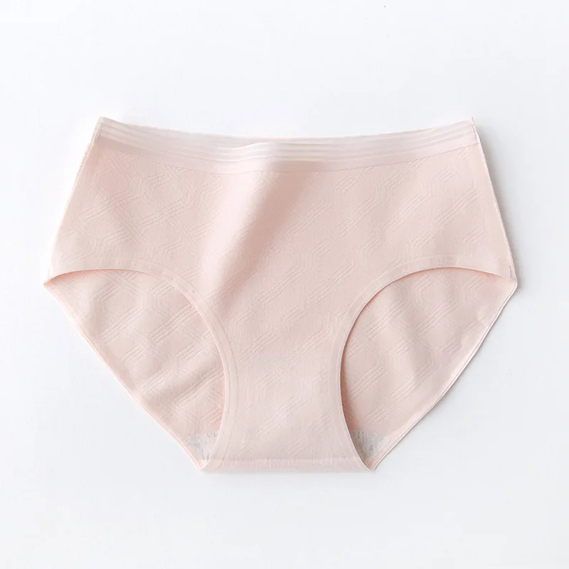 Трусы женские хлопковые розовые голубые бесшовные M L XL |