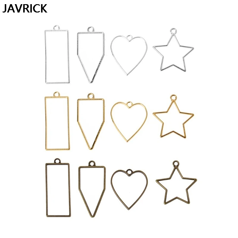 10 шт рамка Подвеска открытая задняя Геометрическая полая смола Изготовление