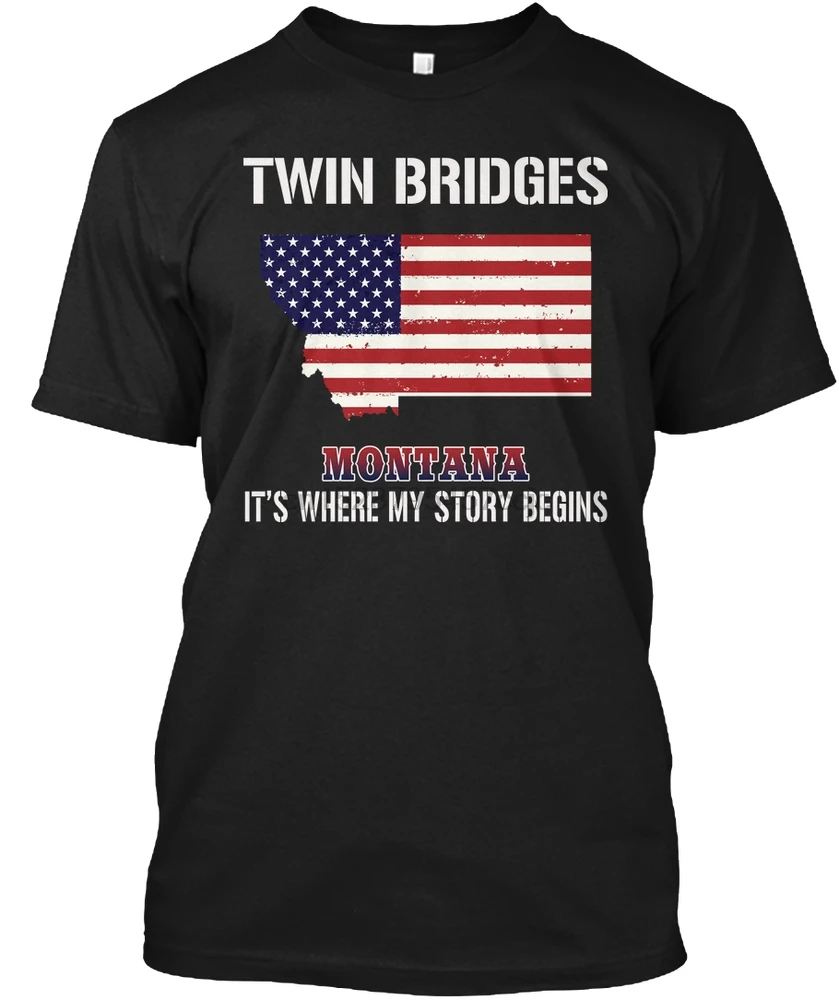 Men T shirt Twin Bridges MT - Story Begins Women tshirt |