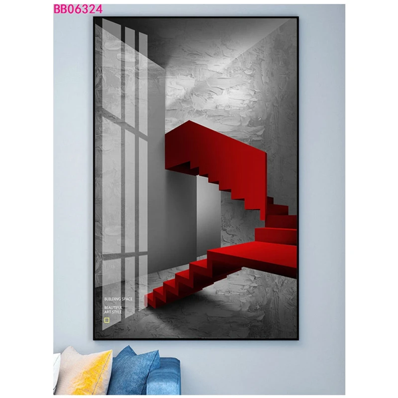 

European Architecture Nordic Modern Creative Geometry Canvas Oil Painting Art Movie Posters Living Room Bedroom Caf Decoration