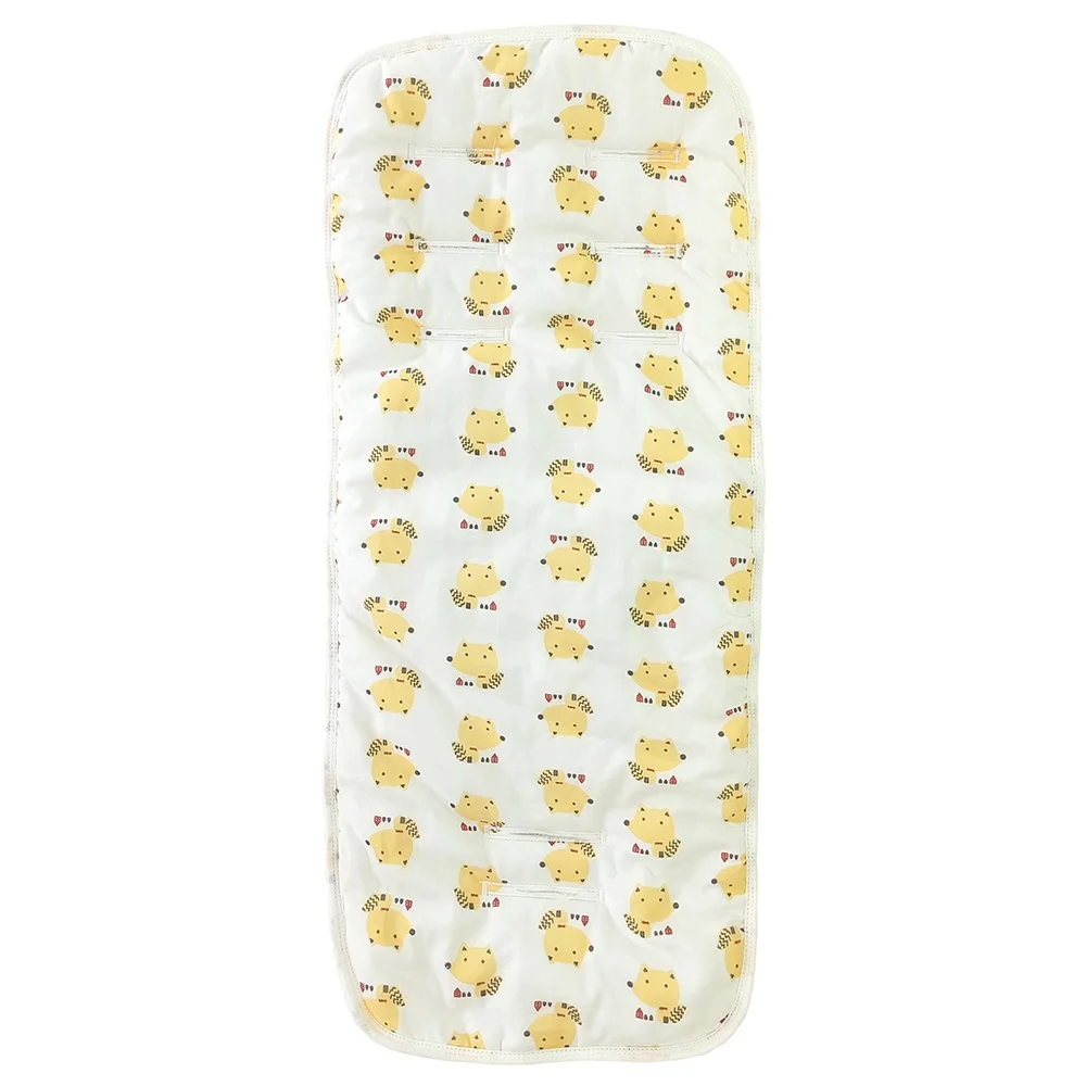 Yellow fox Модное сиденье для детской коляски из хлопка, удобный мягкий коврик для детской коляски, подушка для детской коляски, аксессуары для детской коляски - Цвет: Yellow fox