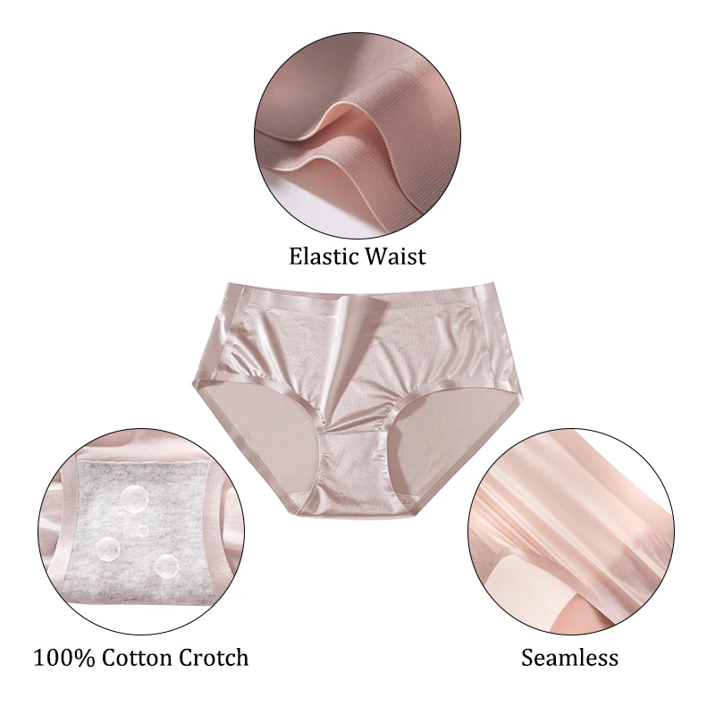 8 Pcs Women Underwear Seamless Ice Slik Female Briefs Sexy Mid Rise Panties High Quality Ladies Panties Free Shipping BANNIROU