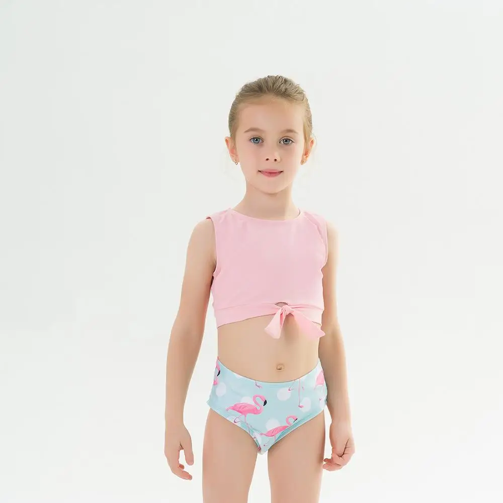 Купальный костюм для маленьких девочек купальники раздельное бикини 2020