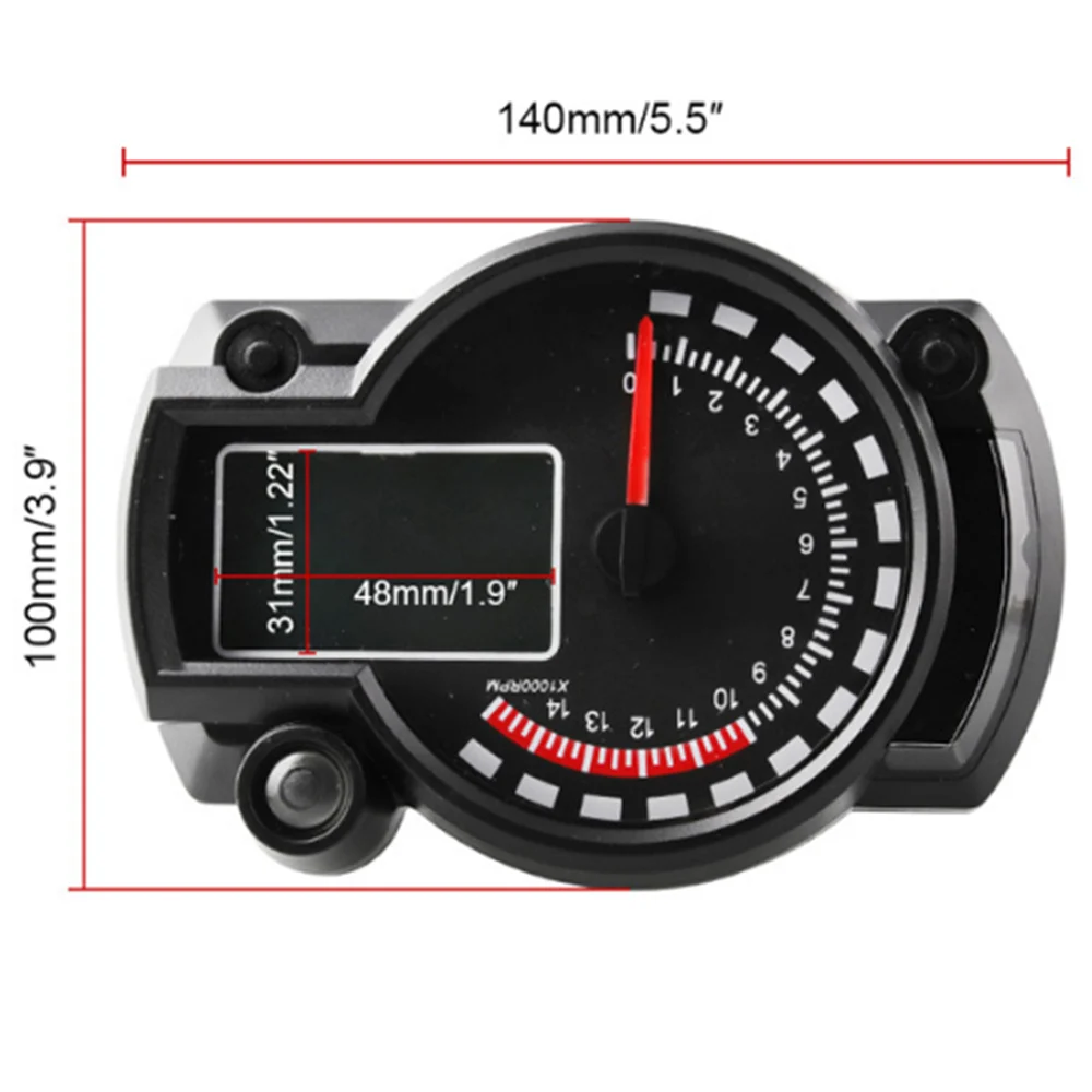 Универсальный мотоцикл цифровой светильник ЖК-дисплей Скорость ometer одометр