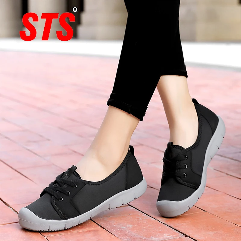 STRONGSHEN  Women’s Casual Flats Shoes Ladies Shoe Casual Lace-up Women Sneakers Lightweight Female Loafers Walking Footwear