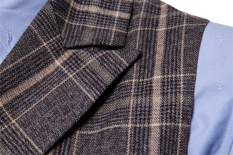 

2021 Spring And Autumn Men's Fashion Brand Suit Vest Jacket Casual Sleeveless Slim Plaid Fashion Large Size Vest M-4XL