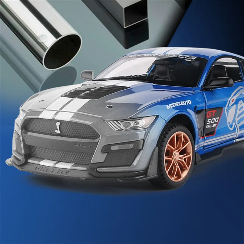 Модель спортивного автомобиля Ford Mustang Shelby GT500 1:24 металлическая Игрушечная модель