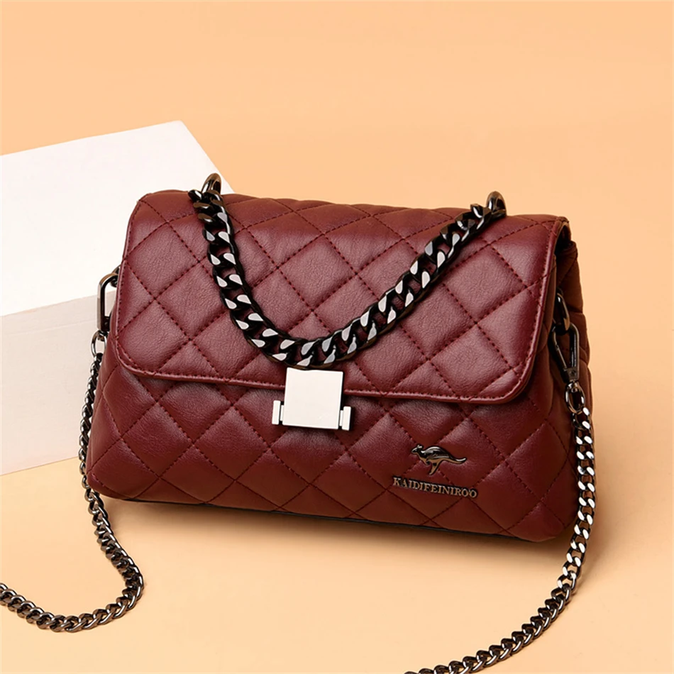 

Casual Small Pu Leather Crossbody Bags For Women 2021 Purses And Handbags Luxury Designer Ladies Simple Shoudler Messenger Bag