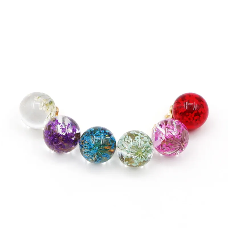 6 шт цветные кристально чистые стеклянные шариковые пуговицы цветок
