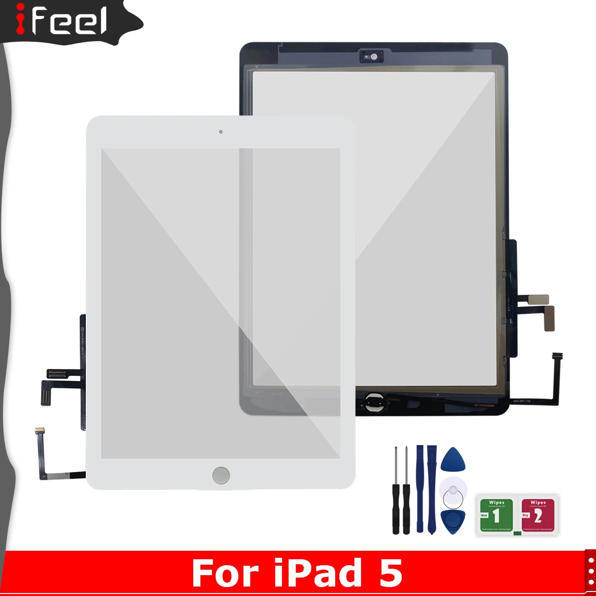 Для iPad Air 1 5 A1474 A1475 A1476 сенсорный экран дигитайзер с кнопкой Переднее стекло