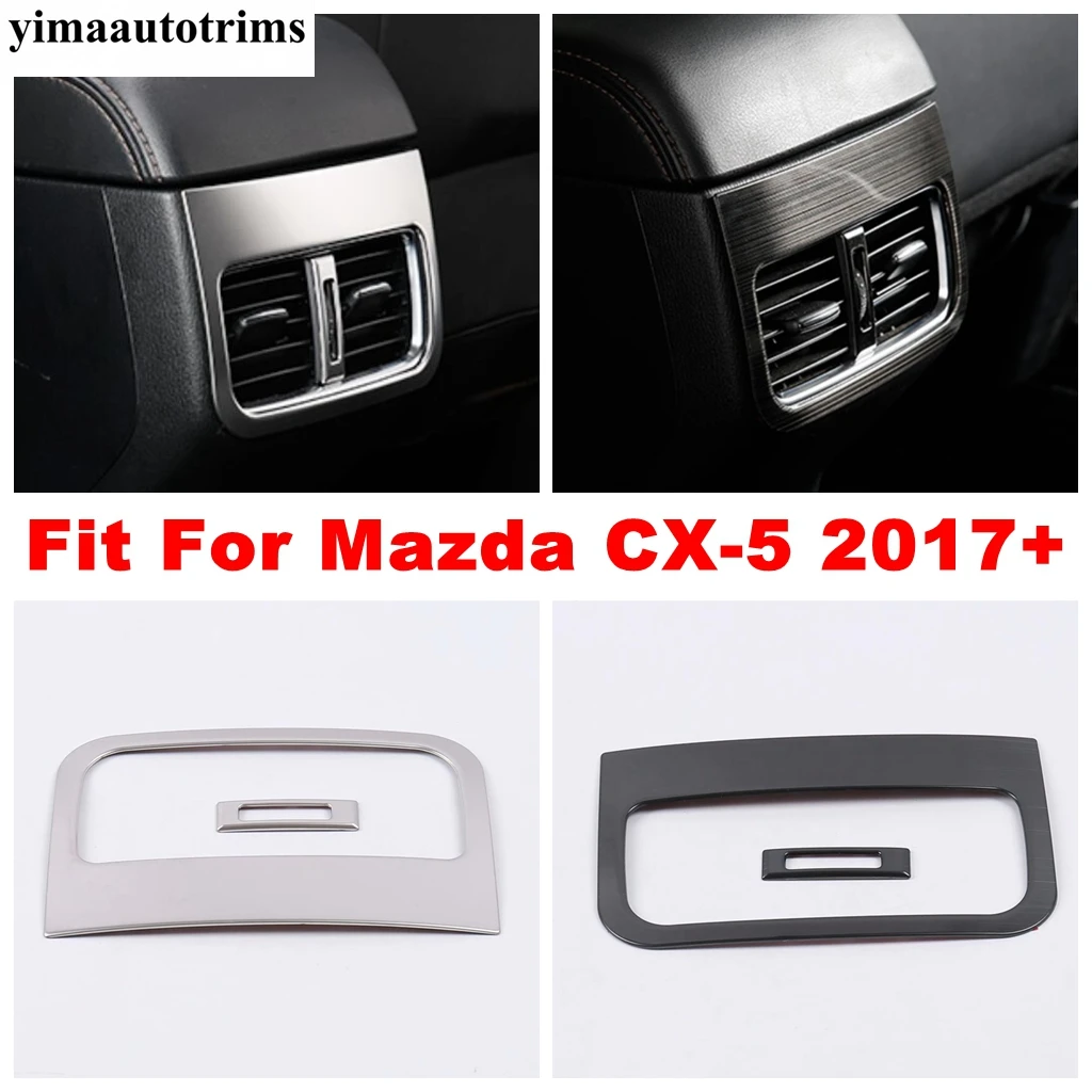 Pillar A / Rear Armrest Box Air AC Vent / Glove Box Handle Sequin Cover Trim For Mazda CX-5 CX5 2017 - 2022 Interior Accessories