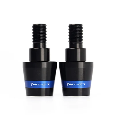 BLUE CNC руль мотоцикла торцы ручки слайдер для Yamaha MT07 fzfz07 FZ-07 мотоцикл обработчик бар - Цвет: BLUE