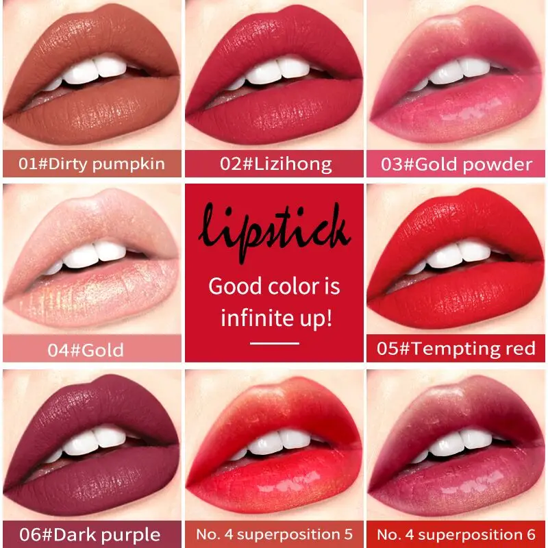 Женская Увлажняющая помада для губ модный матовый цвет набор помады долговечный