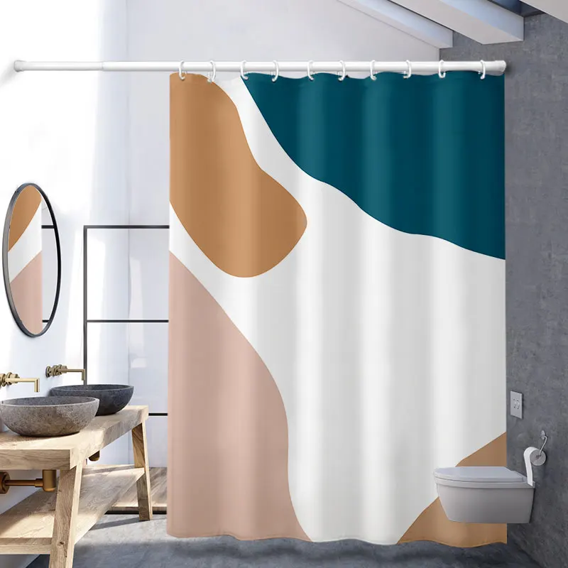 

Утолщенная Водонепроницаемая занавеска для ванны и душа из полиэстера, защита от плесени, отдельные занавески для душа, бытовые товары DB60YL