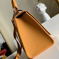 2021 top yellow lychee pattern leather womens hand held diagonal bag luxurious appearance versatile and popular items