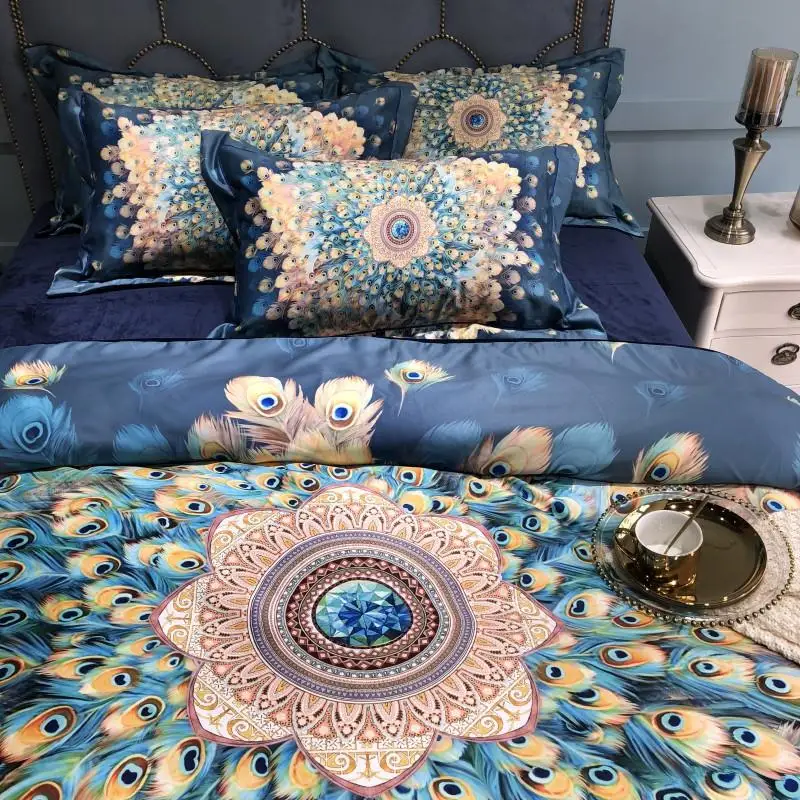 Высококачественный бархатный Комплект постельного белья с изображением