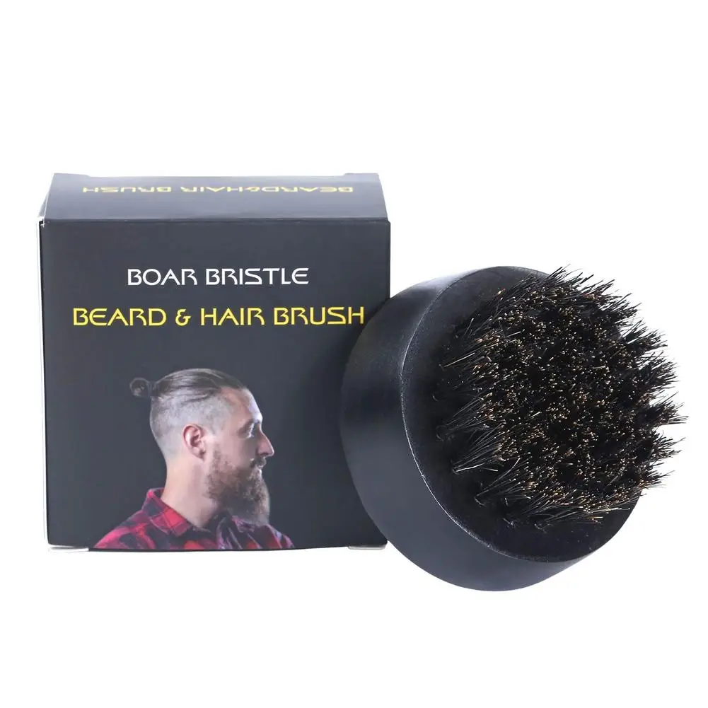 

Щетка для бороды для мужчин, щетка с щетиной для бороды, маленькая дорожная Щетка для бороды, натуральные щетинки с черным буковым деревом, о...