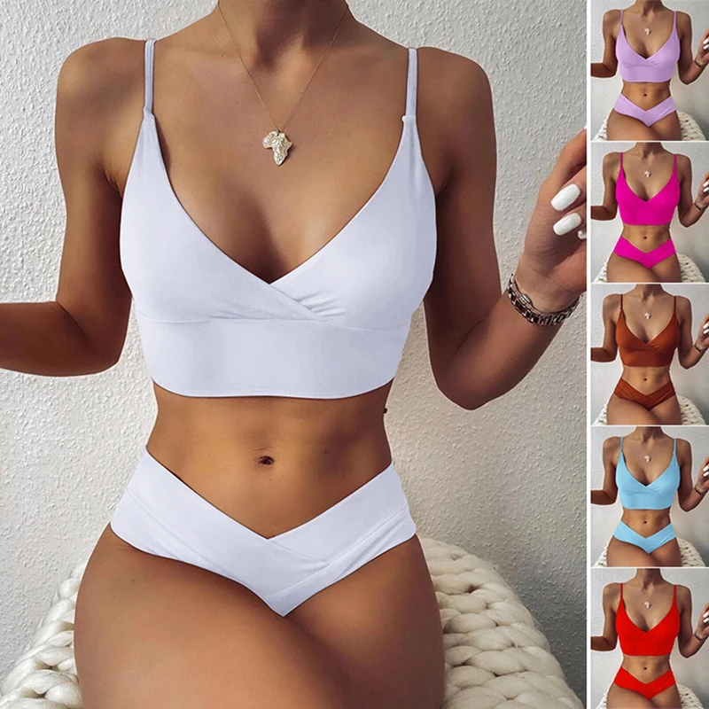 

High Waist Bikini Women Swimwear Sexy Thong Bikinis Set Beachwear Swimming Bathing Suit