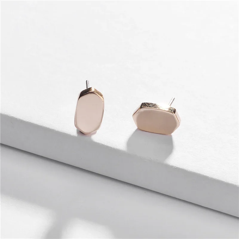 Женские серьги гвоздики овальной формы дизайнерские|Серьги-гвоздики| |