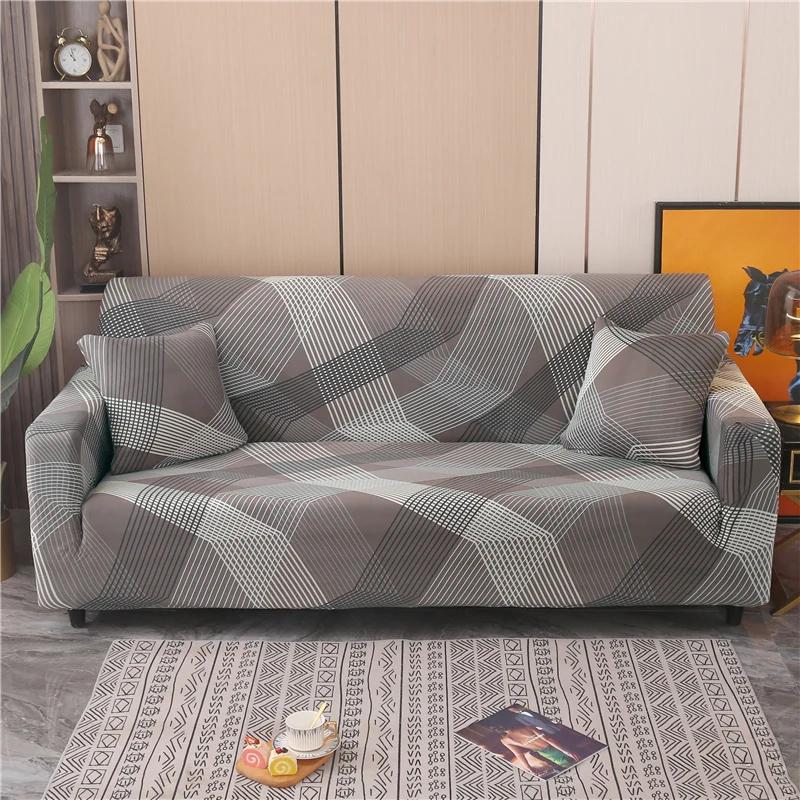

Stripe Elastic Sofa Cover Slipcovers Armrest All-inclusive Stretch Sofa Covers for Living Room Couch Chair Cover 1/2/3/4 Seater