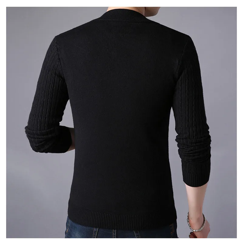 2019 New Winter Brand Mens Sweaters Knitwear Men Round Neck Knitted Jacket Sweatercoat Slim Fit Casual Sweters Coats M-3XL J632 | Мужская