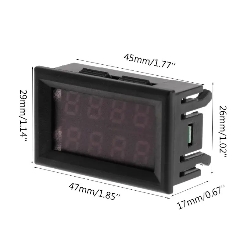 

0.28" Mini Digital DC Voltmeter Ammeter 4 Digit 5 Wire Voltage Current Meter 0-200V 0-10A