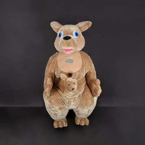 Реклама надувной белый медведь панда талисман костюм костюмы косплей платье для взрослых - Цвет: Kangaroo