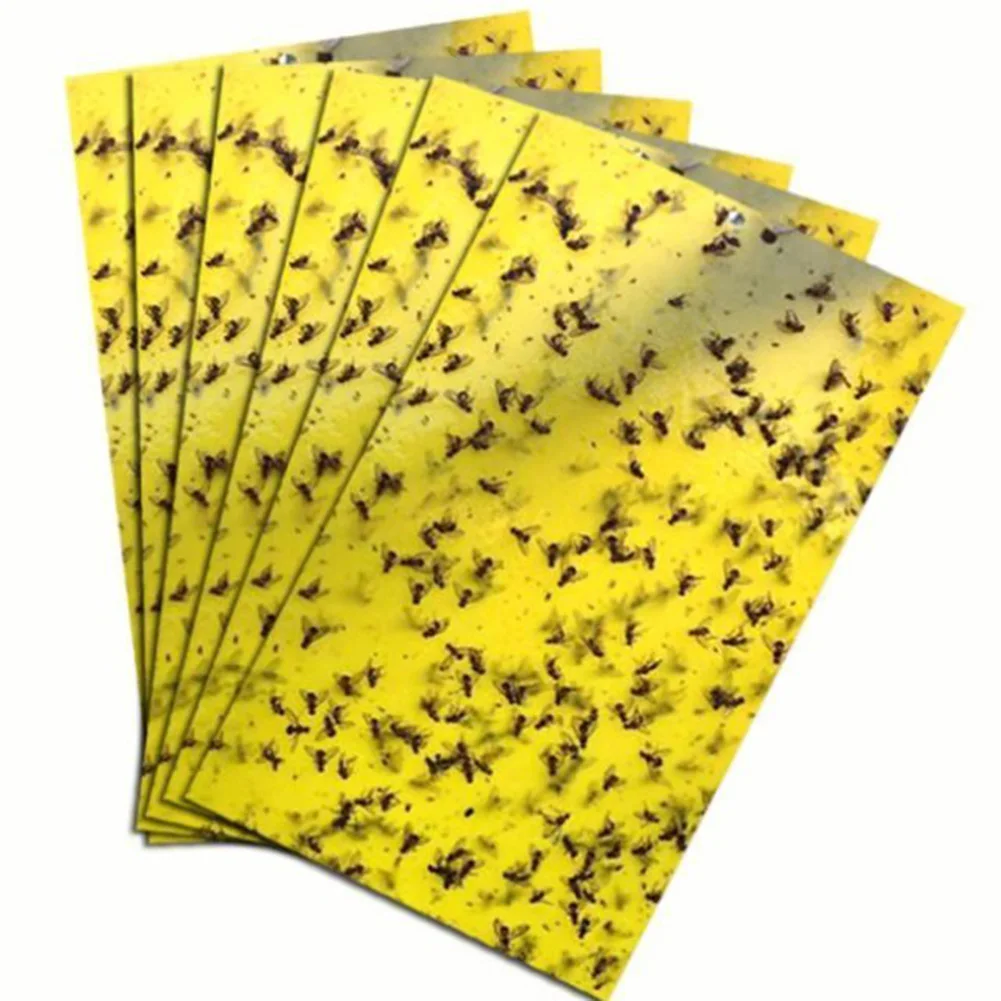 

10pcs Practical Double-sided Adhesive Flies Insect Stick Board Multi-functional Durable Pest Control Glue Sticker