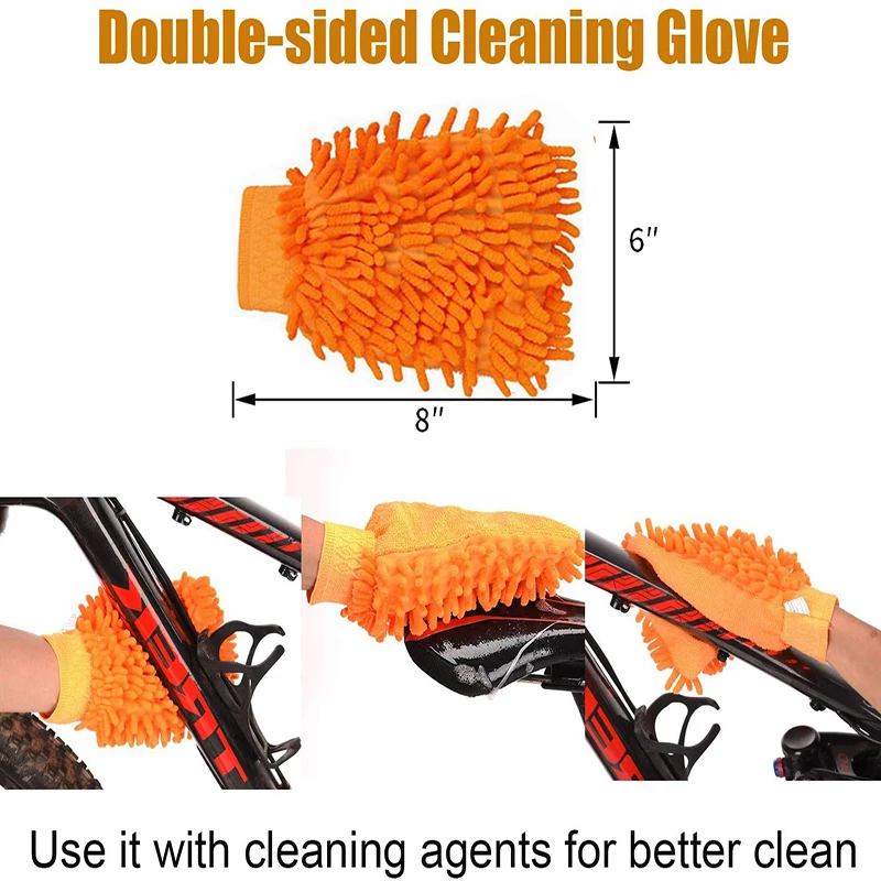 

Bike Chain Cleaner Cleaner Bicycle Chains Cycling Cleaning Kit Current String Brush Accessories for Road, City, BMX, Folding
