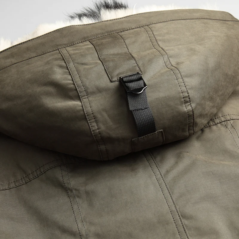 Натуральное меховое пальто парка из натурального меха волка мужская зимняя