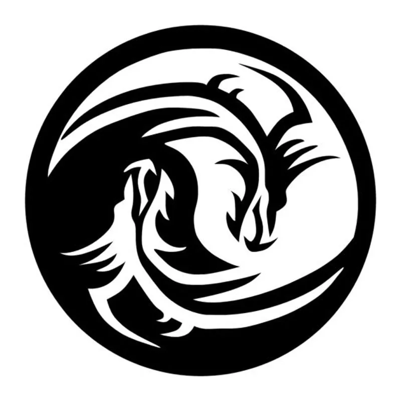 

Наклейка на автомобильный бампер: Yin and Yang узор: автомобильные аксессуары для стайлинга: мотоциклетная Персонализированная наклейка из ПВХ: ...
