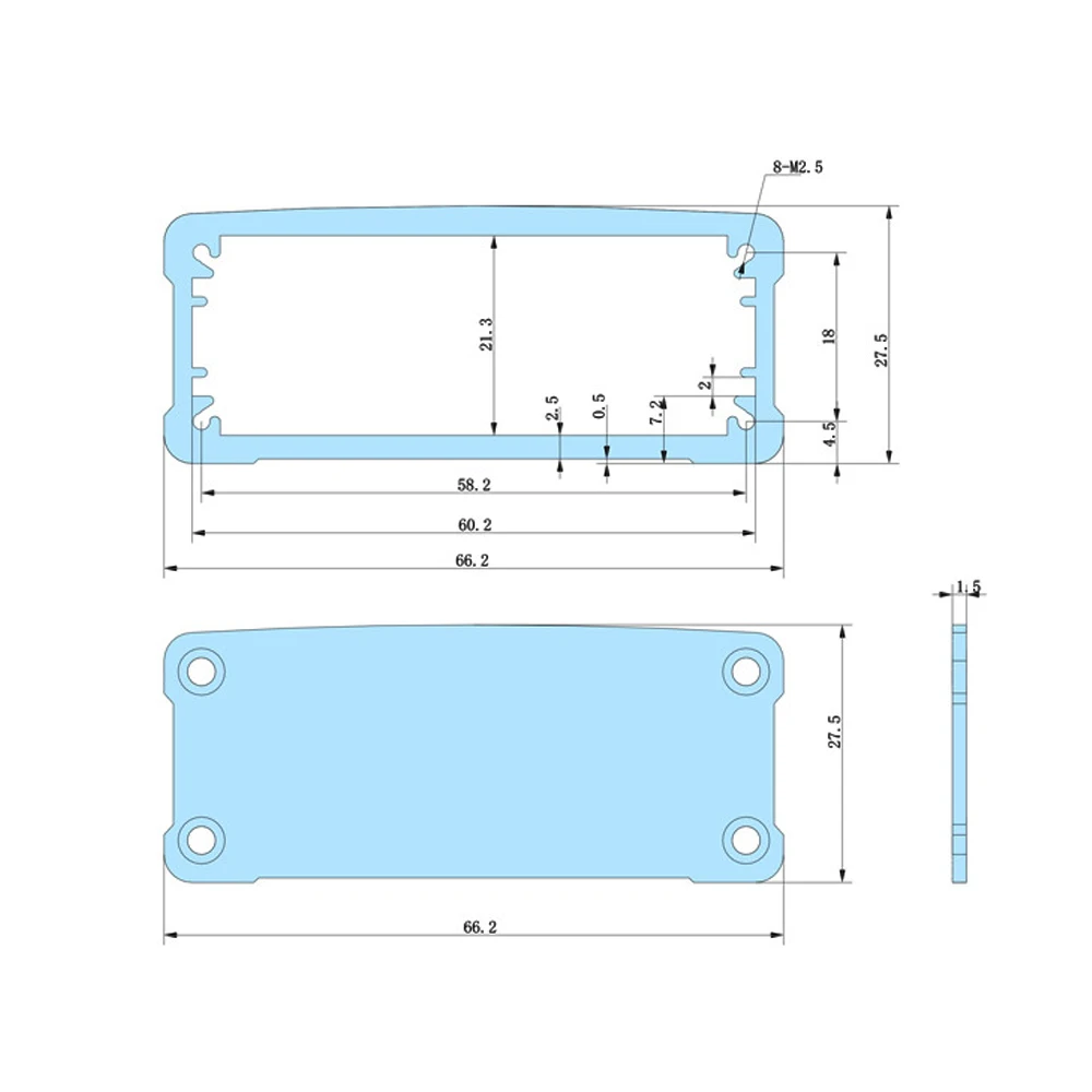 Водонепроницаемый алюминиевый корпус ip66 профиль электрического железа