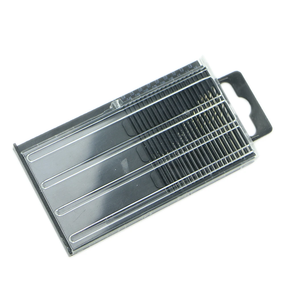 

G2AA 20Pcs Mini Tiny Micro HSS Twist Drill Bit Set 0.3mm-1.6mm Model Craft With Case