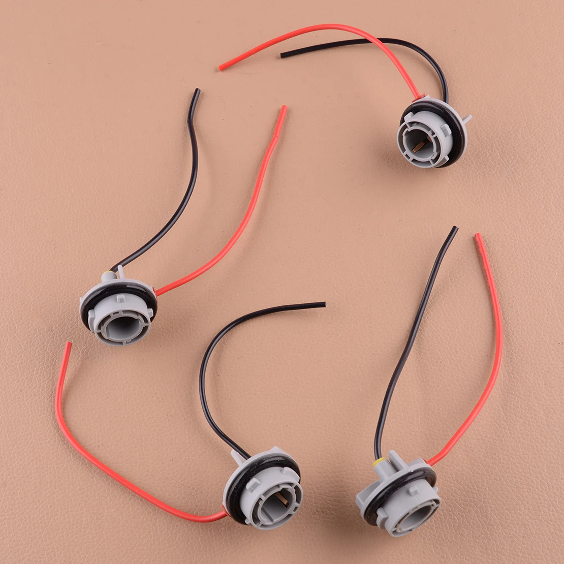 

4Pcs Car Turn Signal Lights Female Socket Wiring Harness Plug Adapter Fit for blubs 1156 7506 7225 7527 BA15S S25 P21W 1073 1093