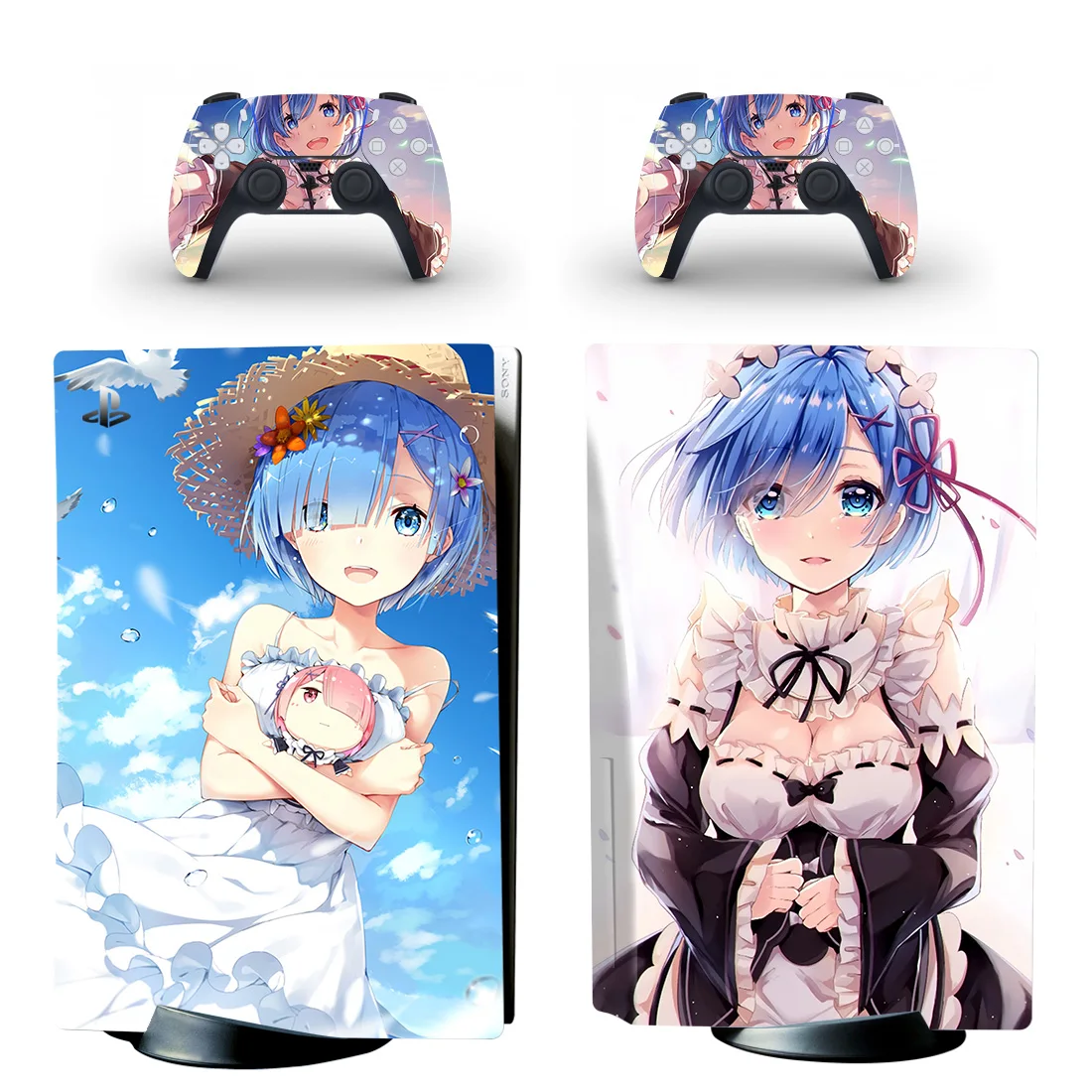 

Re:Life in a different world from zero PS5 Disc Skin Sticker Decal Cover for PlayStation 5 Console and Controllers Skin Vinyl