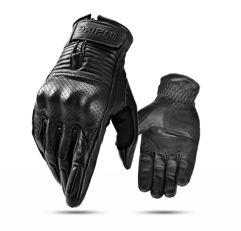 INBIKE перчатки из козьей кожи для мотоцикла, антифрикционные перчатки для мотоциклов, защитное снаряжение из микрофибры для Guantes, перчатки для мотора