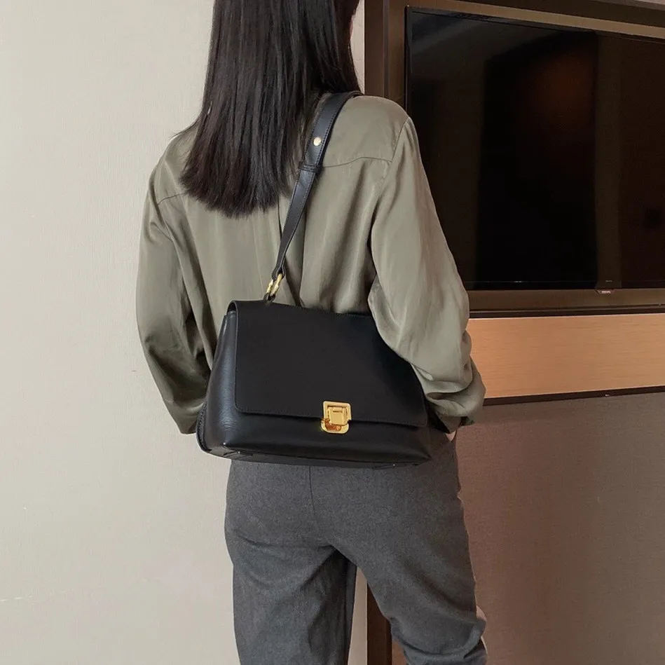 

Простые повседневные сумки через плечо для женщин из натуральной кожи, Женская роскошная дизайнерская сумка, высокое качество, сумки через ...