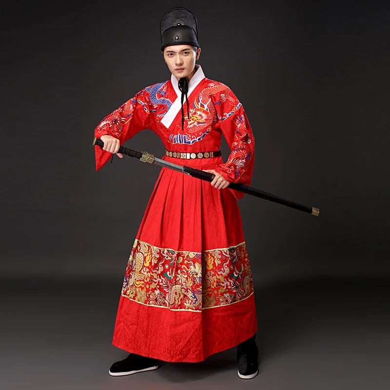 Wushu Косплей ханьфу для мужчин династия Мин вышивка Jinyiwei Униформа летающие рыбы
