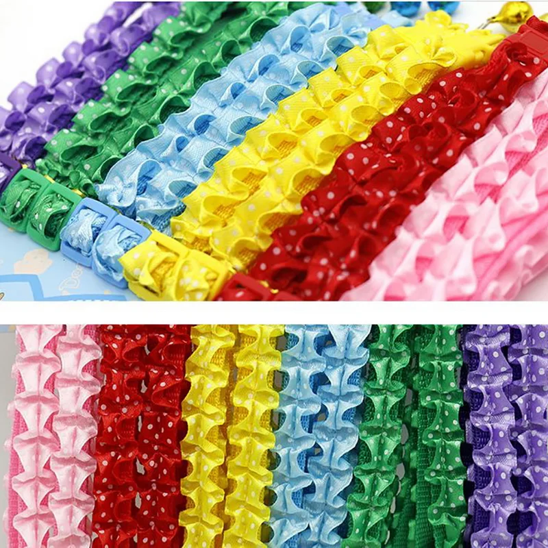 1 шт. милый однотонный волнистый ошейник для собак кошки Декор прочные аксессуары