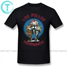 Чехол с принтом во все тяжкие футболка Los Pollos футболка с надписью Hermanos мужского размера плюс футболка Графический короткий рукав классический 100 хлопковая забавная футболка