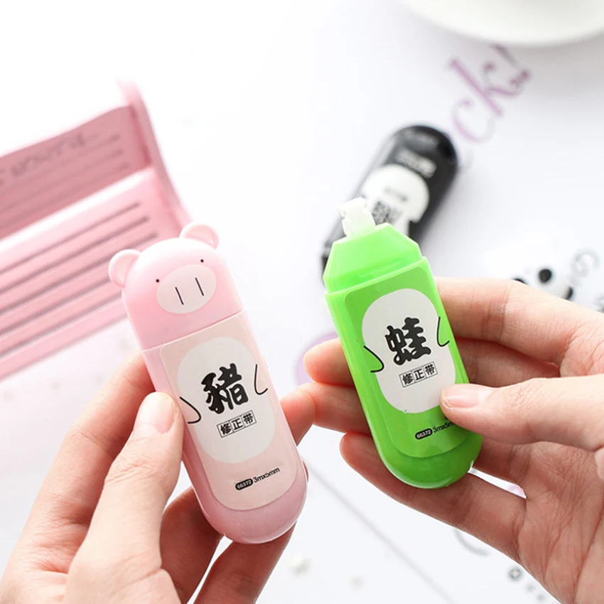 Милый мультфильм коррекции ленты студентов Kawaii коррекция канцелярский школьный офисный принадлежности Дети Портативный письменный корректор