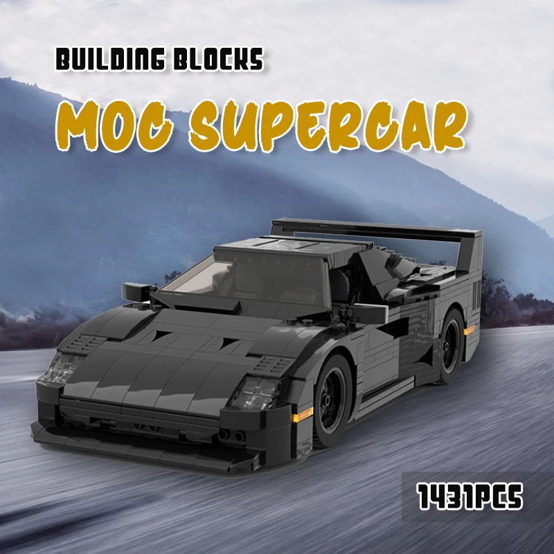 

1431 шт. статическая модель итальянского суперавтомобиля Moc, строительные блоки, «сделай сам», городской автомобиль, кирпичи, автомобиль, детс...