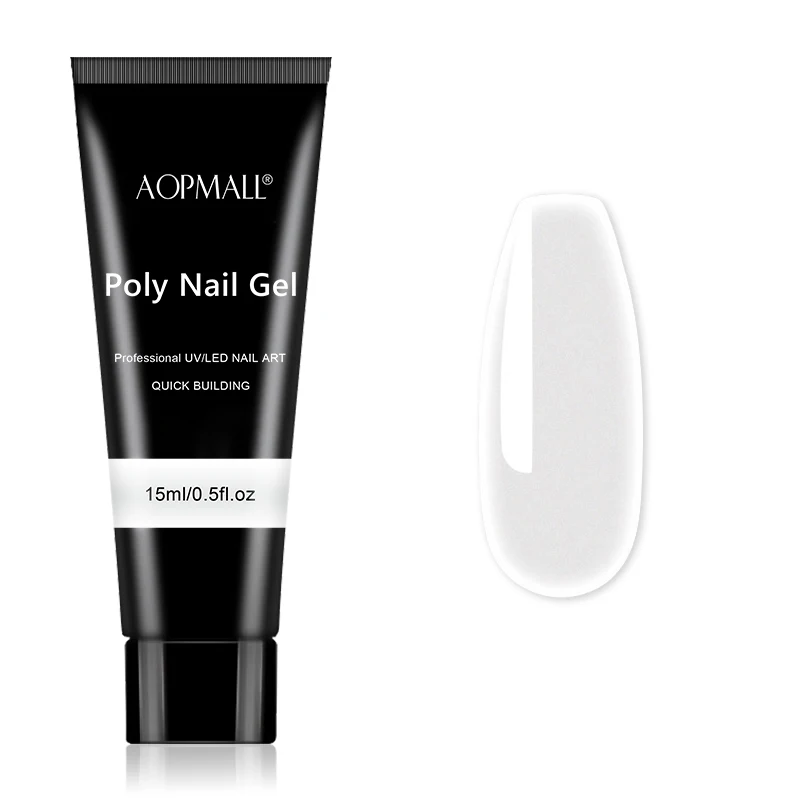 AOPMALL® 1PC 16 Color 15ml Colorful Glitter Extension Finger Quick Building Soak Off Nail Art Manicure UV Poly Nail Gel Polish