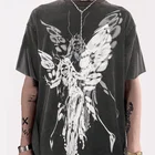 Футболка в стиле Харадзюку, винтажная оверсайз футболка с рисунком поврежденных звезд, в стиле хип-хоп, уличная одежда, летние футболки в стиле Харадзюку
