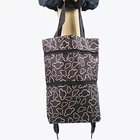 Складная многоразовая сумка-тележка для покупок, водонепроницаемая складная хозяйственная тележка с телескопической ручкой и колесами для женского белья