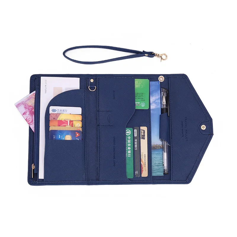

2020 Woman's Wallet Passport Bag Travel Multi-function Documant Clip