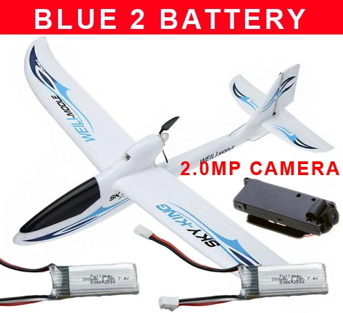 RC самолет F959 Sky King 3CH RC самолет с фиксированным крылом планер самолет RTF EPO Электрический летающий самолет игрушки - Цвет: Blue 2 BT With Cam