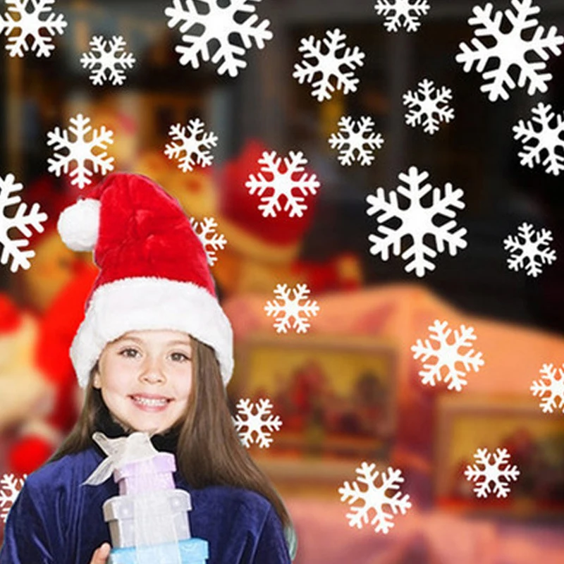 27 шт./лот Электростатическая наклейка Снежинка окно детская комната